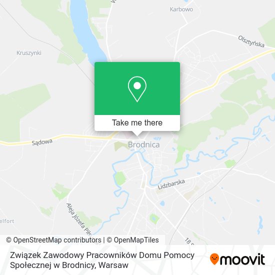 Карта Związek Zawodowy Pracowników Domu Pomocy Społecznej w Brodnicy