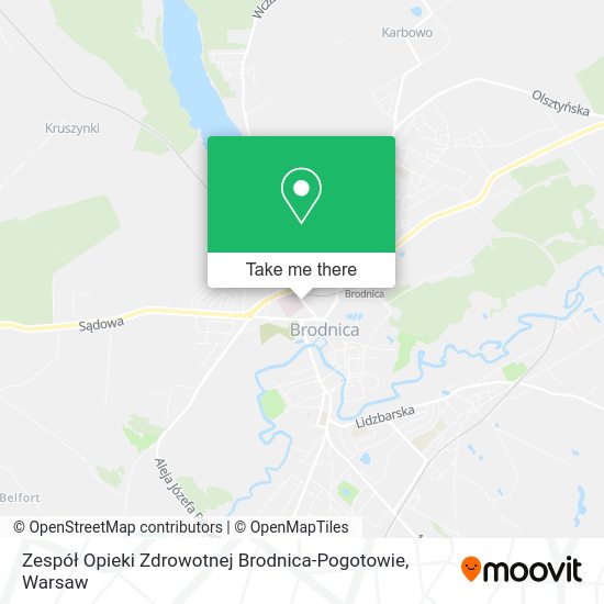 Zespół Opieki Zdrowotnej Brodnica-Pogotowie map