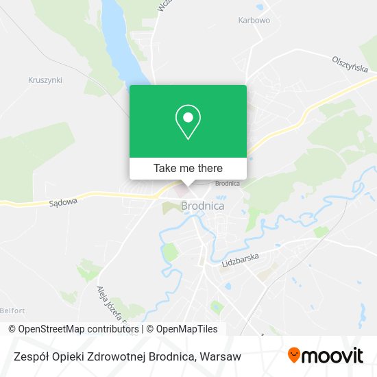 Zespół Opieki Zdrowotnej Brodnica map