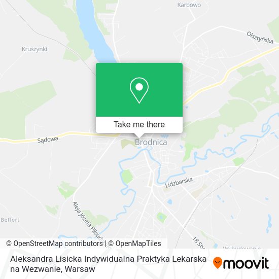 Aleksandra Lisicka Indywidualna Praktyka Lekarska na Wezwanie map