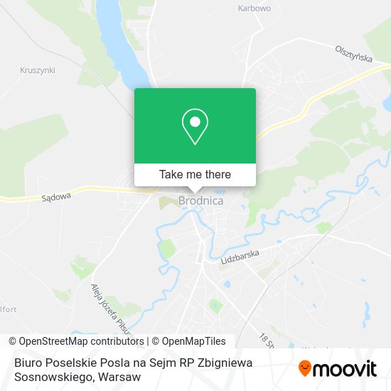 Biuro Poselskie Posla na Sejm RP Zbigniewa Sosnowskiego map