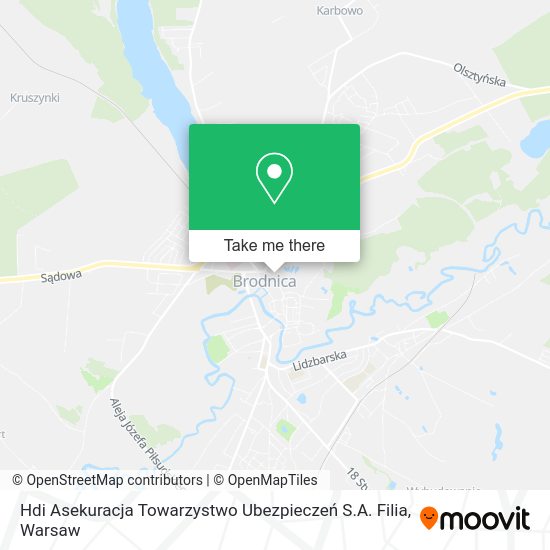 Hdi Asekuracja Towarzystwo Ubezpieczeń S.A. Filia map