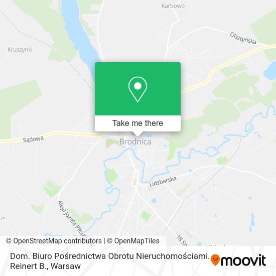 Dom. Biuro Pośrednictwa Obrotu Nieruchomościami. Reinert B. map