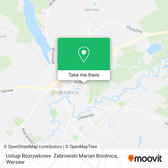 Usługi Rozrywkowe. Żebrowski Marian Brodnica map