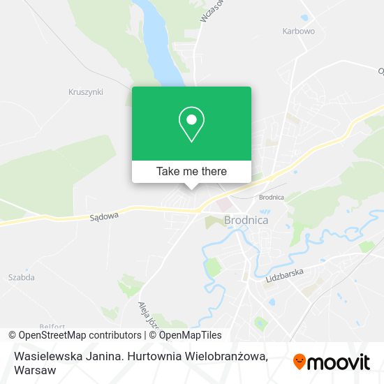 Wasielewska Janina. Hurtownia Wielobranżowa map