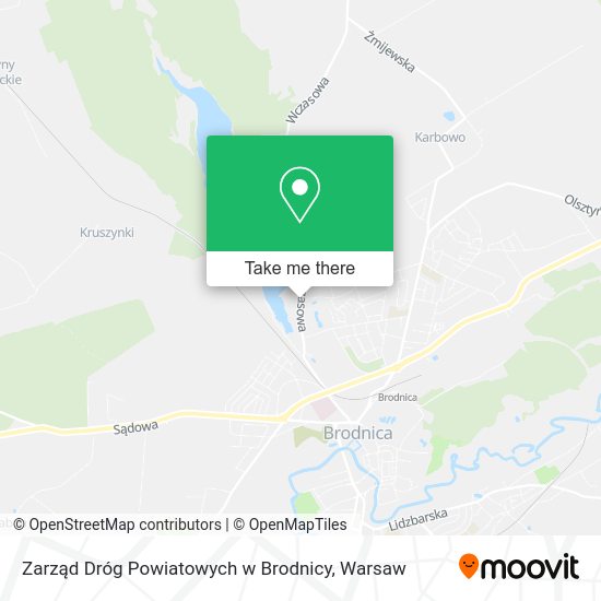 Zarząd Dróg Powiatowych w Brodnicy map