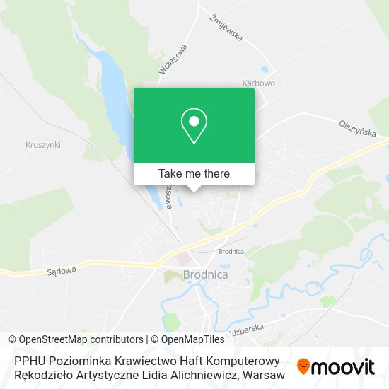 PPHU Poziominka Krawiectwo Haft Komputerowy Rękodzieło Artystyczne Lidia Alichniewicz map