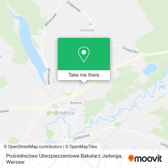 Pośrednictwo Ubezpieczeniowe Bakalarz Jadwiga map