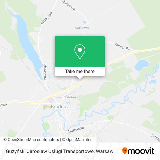 Gużyński Jarosław Usługi Transportowe map