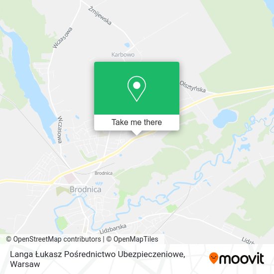 Langa Łukasz Pośrednictwo Ubezpieczeniowe map