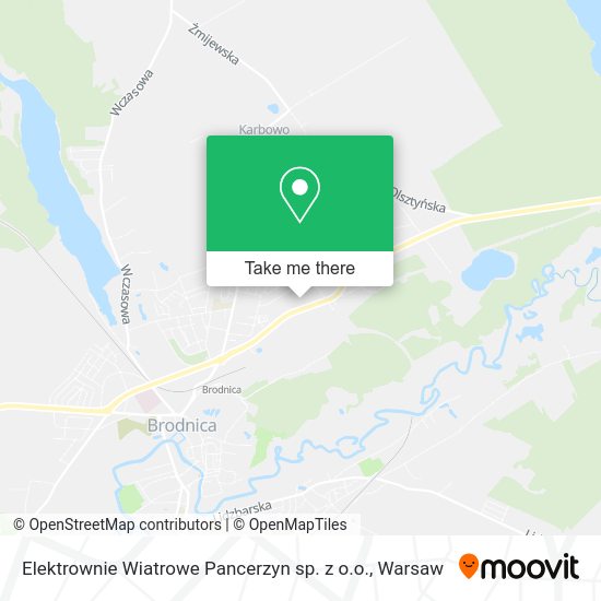 Elektrownie Wiatrowe Pancerzyn sp. z o.o. map