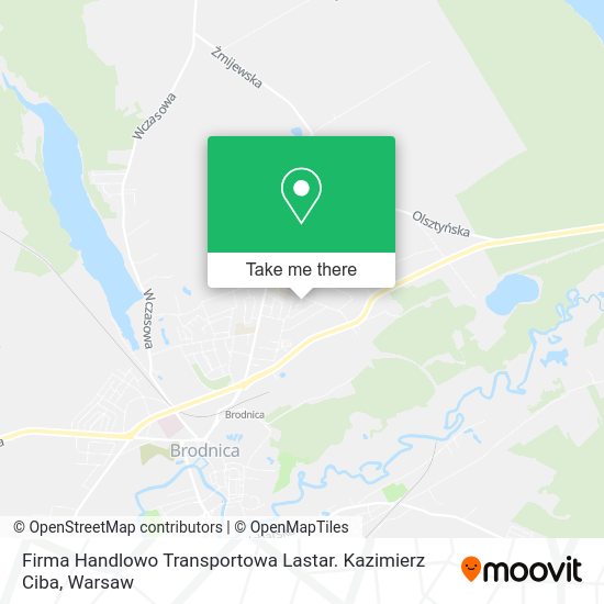 Firma Handlowo Transportowa Lastar. Kazimierz Ciba map