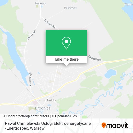 Paweł Chmielewski Usługi Elektroenergetyczne /Energospec map