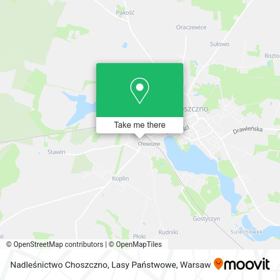 Nadleśnictwo Choszczno, Lasy Państwowe map