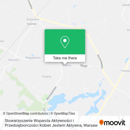 Stowarzyszenie Wsparcia Aktywności i Przedsiębiorczości Kobiet Jestem Aktywna map