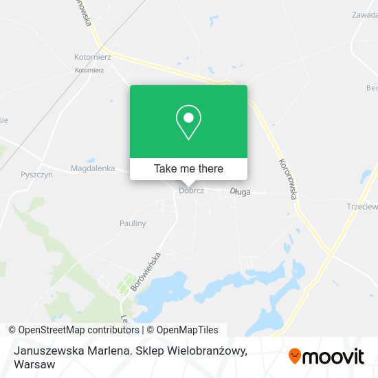 Januszewska Marlena. Sklep Wielobranżowy map