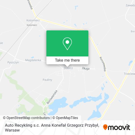 Auto Recykling s.c. Anna Konefał Grzegorz Przybył map