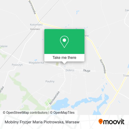 Карта Mobilny Fryzjer Maria Piotrowska