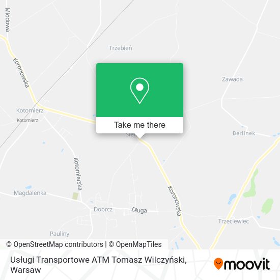 Usługi Transportowe ATM Tomasz Wilczyński map