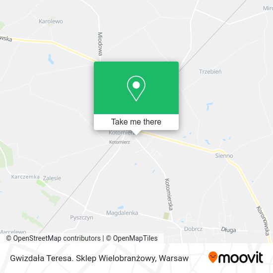 Gwizdała Teresa. Sklep Wielobranżowy map