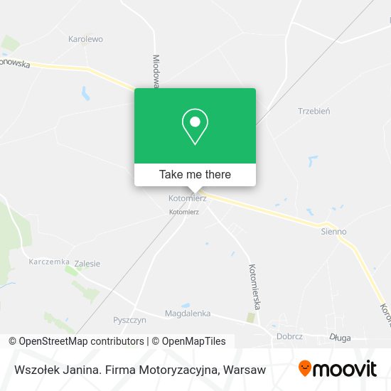 Wszołek Janina. Firma Motoryzacyjna map