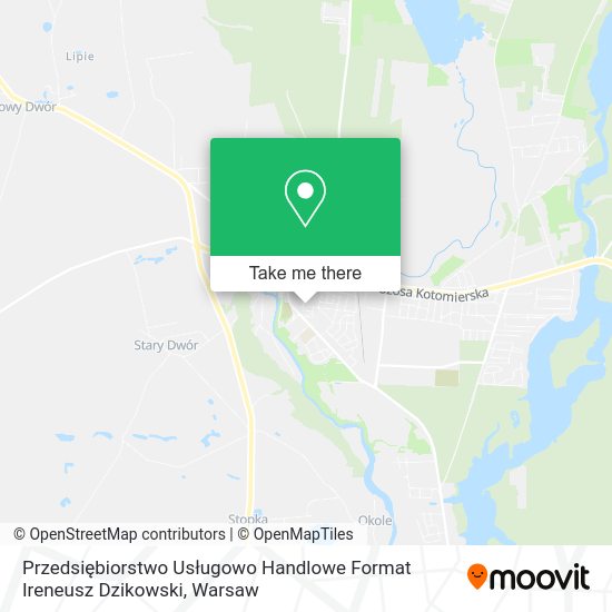 Przedsiębiorstwo Usługowo Handlowe Format Ireneusz Dzikowski map