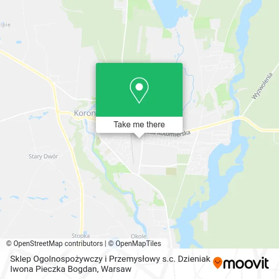 Sklep Ogolnospożywczy i Przemysłowy s.c. Dzieniak Iwona Pieczka Bogdan map