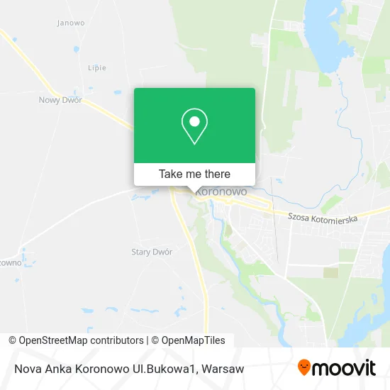 Карта Nova Anka Koronowo Ul.Bukowa1
