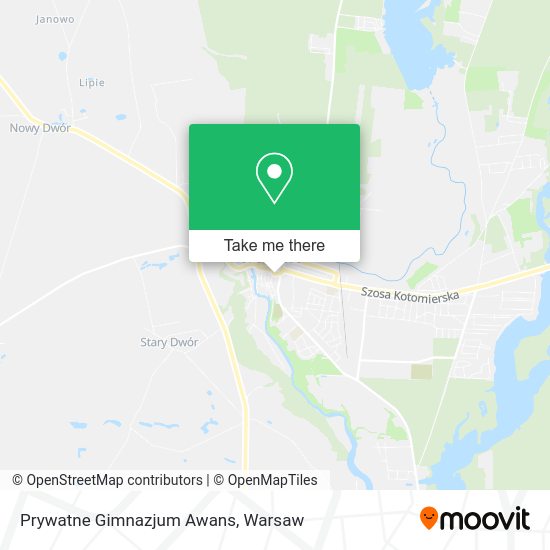 Prywatne Gimnazjum Awans map