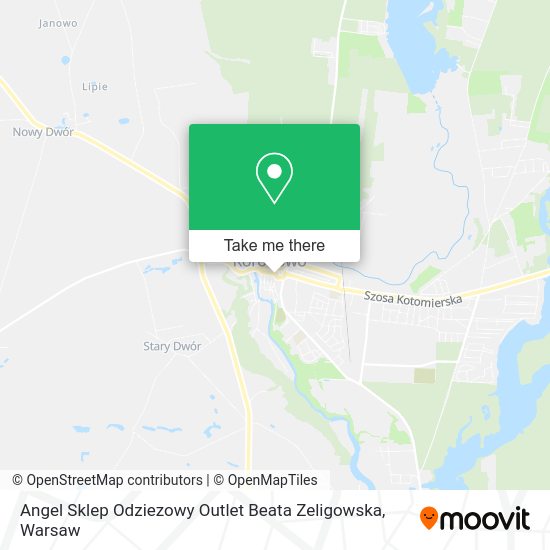 Angel Sklep Odziezowy Outlet Beata Zeligowska map