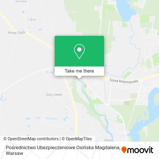 Pośrednictwo Ubezpieczeniowe Osińska Magdalena map