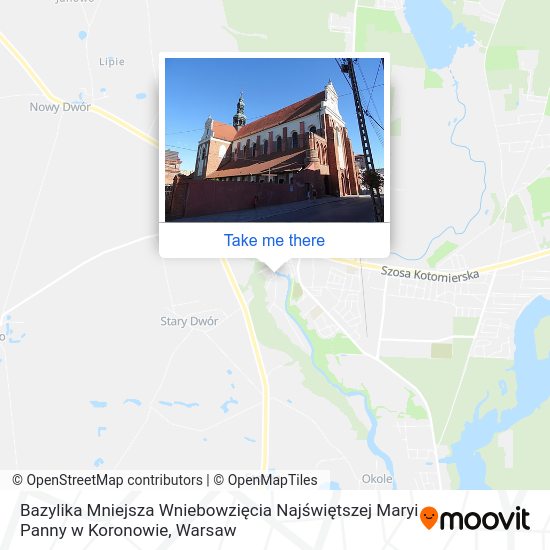 Bazylika Mniejsza Wniebowzięcia Najświętszej Maryi Panny w Koronowie map