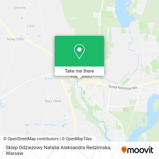 Sklep Odzieżowy Natalia Aleksandra Redzimska map