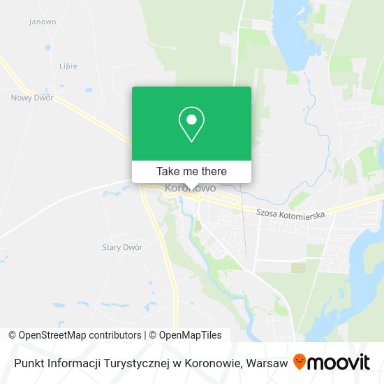 Punkt Informacji Turystycznej w Koronowie map