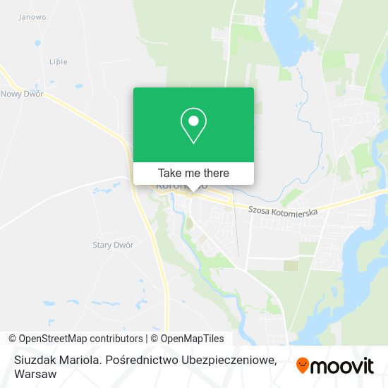 Siuzdak Mariola. Pośrednictwo Ubezpieczeniowe map