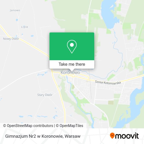 Gimnazjum Nr2 w Koronowie map