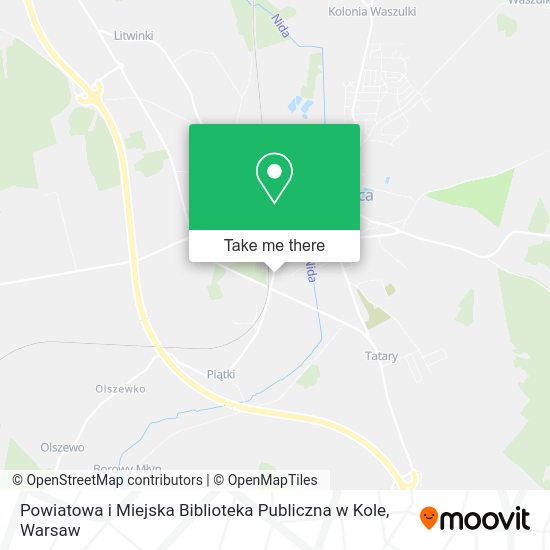 Карта Powiatowa i Miejska Biblioteka Publiczna w Kole