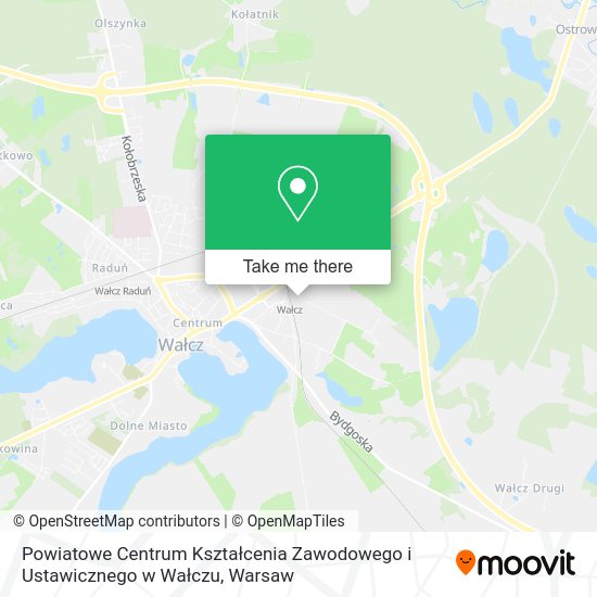 Powiatowe Centrum Kształcenia Zawodowego i Ustawicznego w Wałczu map