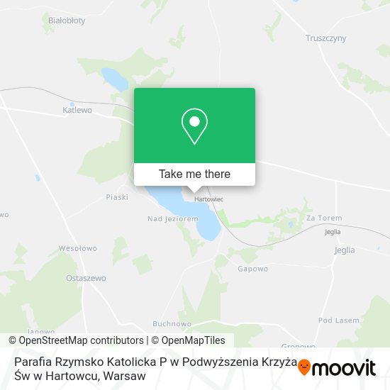 Карта Parafia Rzymsko Katolicka P w Podwyższenia Krzyża Św w Hartowcu