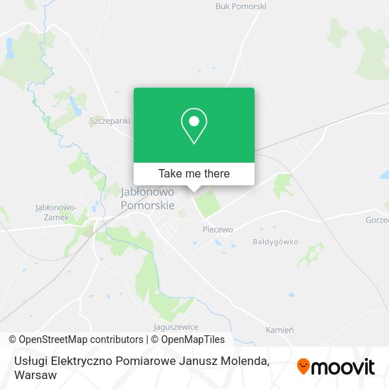 Usługi Elektryczno Pomiarowe Janusz Molenda map