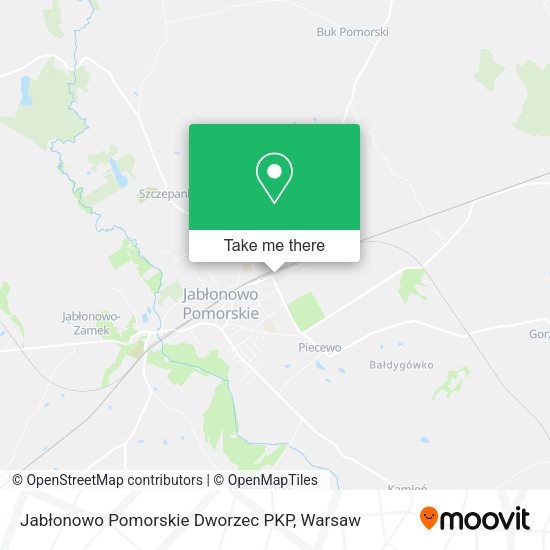 Карта Jabłonowo Pomorskie Dworzec PKP