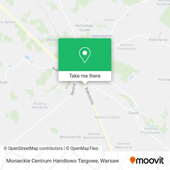 Monieckie Centrum Handlowo Targowe map