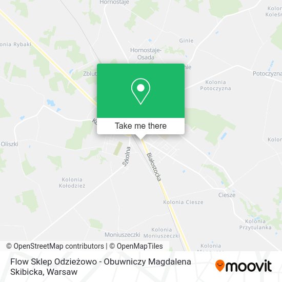 Flow Sklep Odzieżowo - Obuwniczy Magdalena Skibicka map