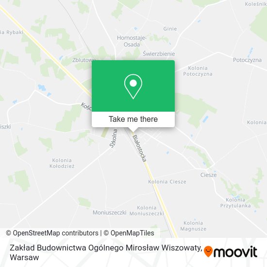 Zakład Budownictwa Ogólnego Mirosław Wiszowaty map