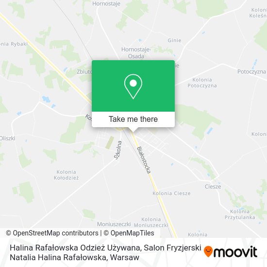 Halina Rafałowska Odzież Używana, Salon Fryzjerski Natalia Halina Rafałowska map