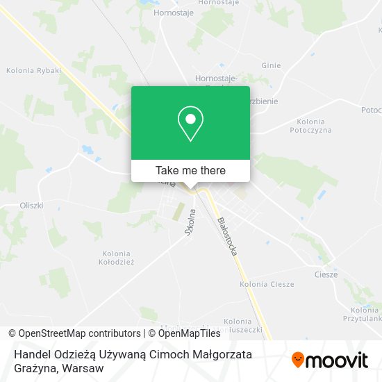 Handel Odzieżą Używaną Cimoch Małgorzata Grażyna map