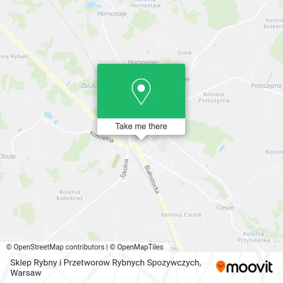 Карта Sklep Rybny i Przetworow Rybnych Spozywczych