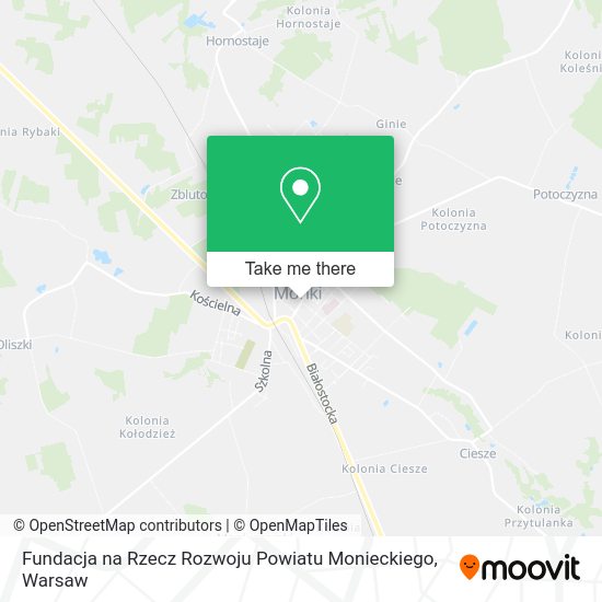 Fundacja na Rzecz Rozwoju Powiatu Monieckiego map