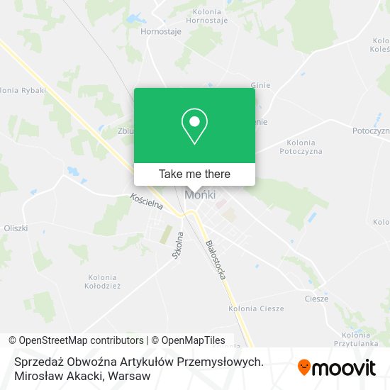 Sprzedaż Obwoźna Artykułów Przemysłowych. Mirosław Akacki map