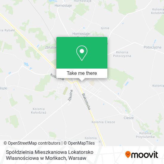 Spółdzielnia Mieszkaniowa Lokatorsko Własnościowa w Mońkach map